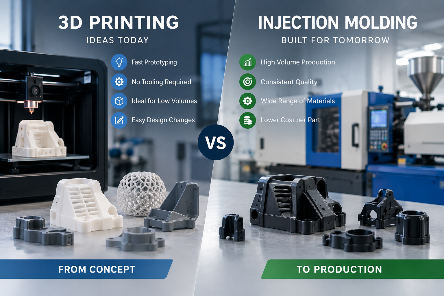 Injection Molding vs. 3D Printing: Which Is Right for Your Product?