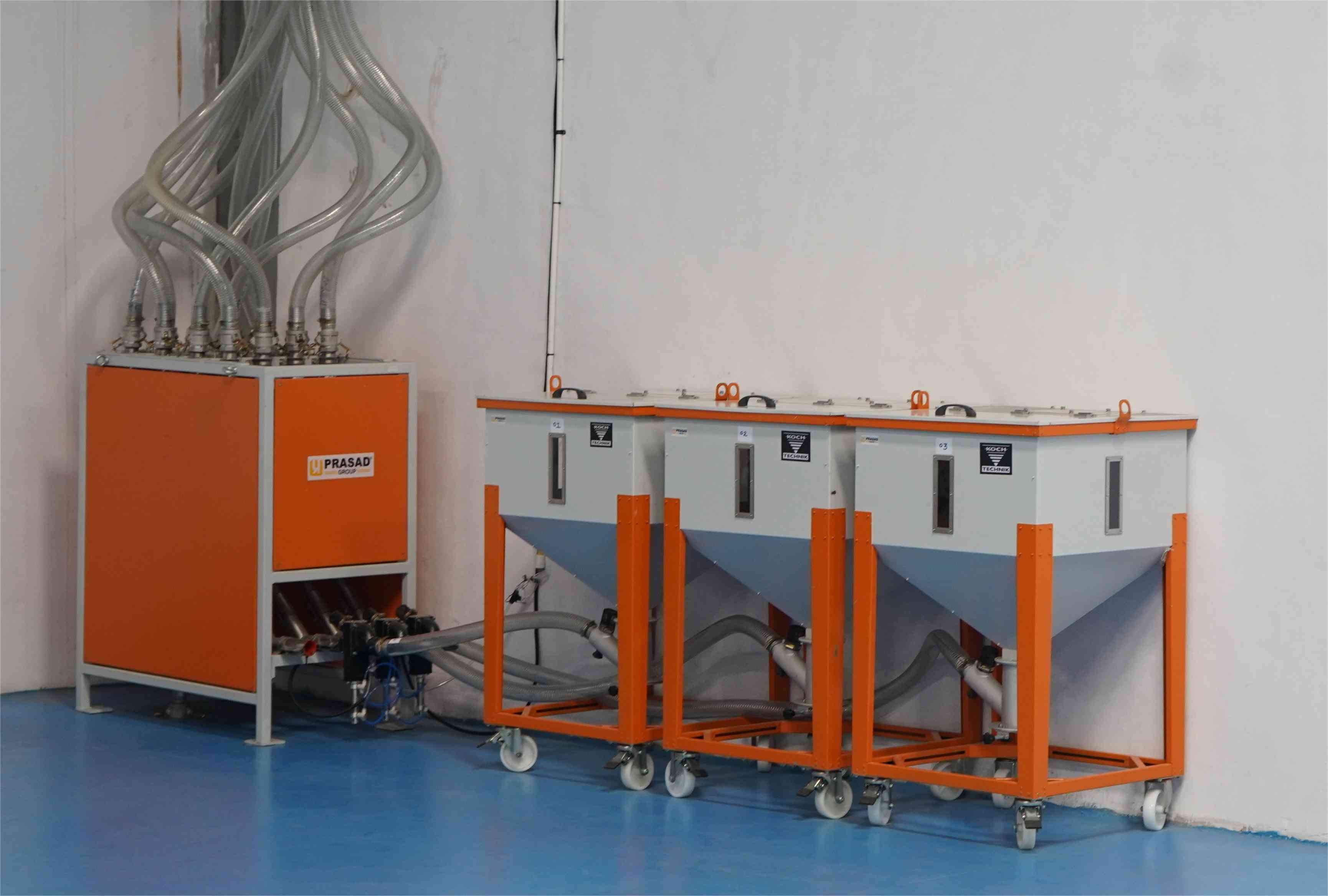 Material drying and feeding system equipment
