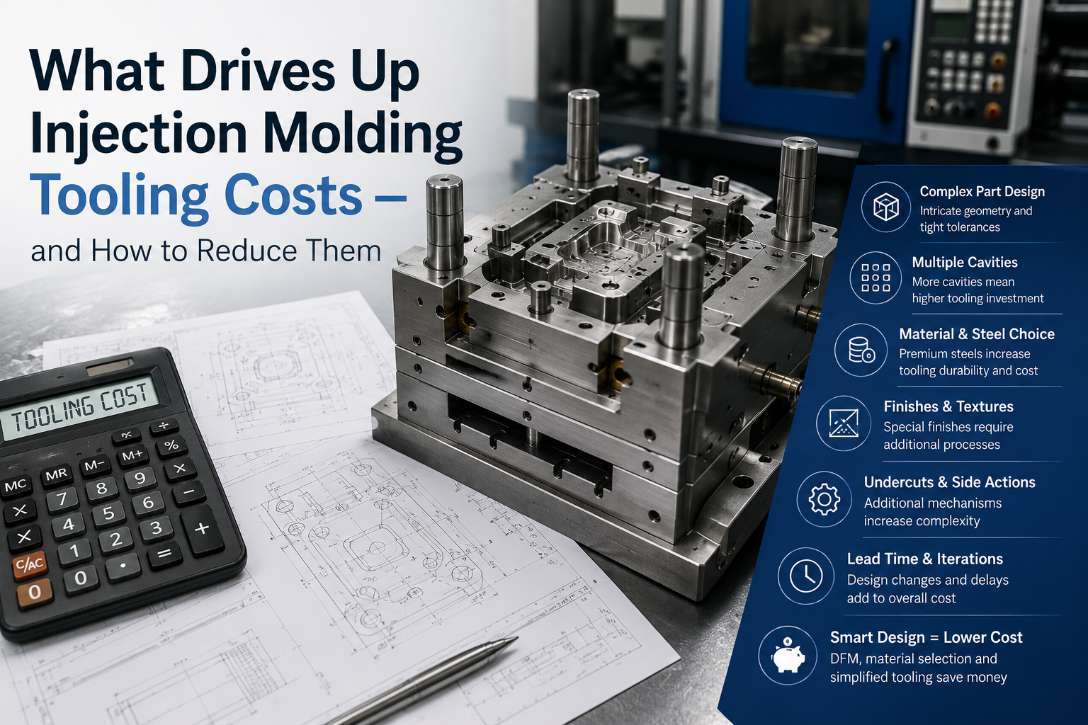Precision multi-cavity injection mold under inspection at a tool room in India